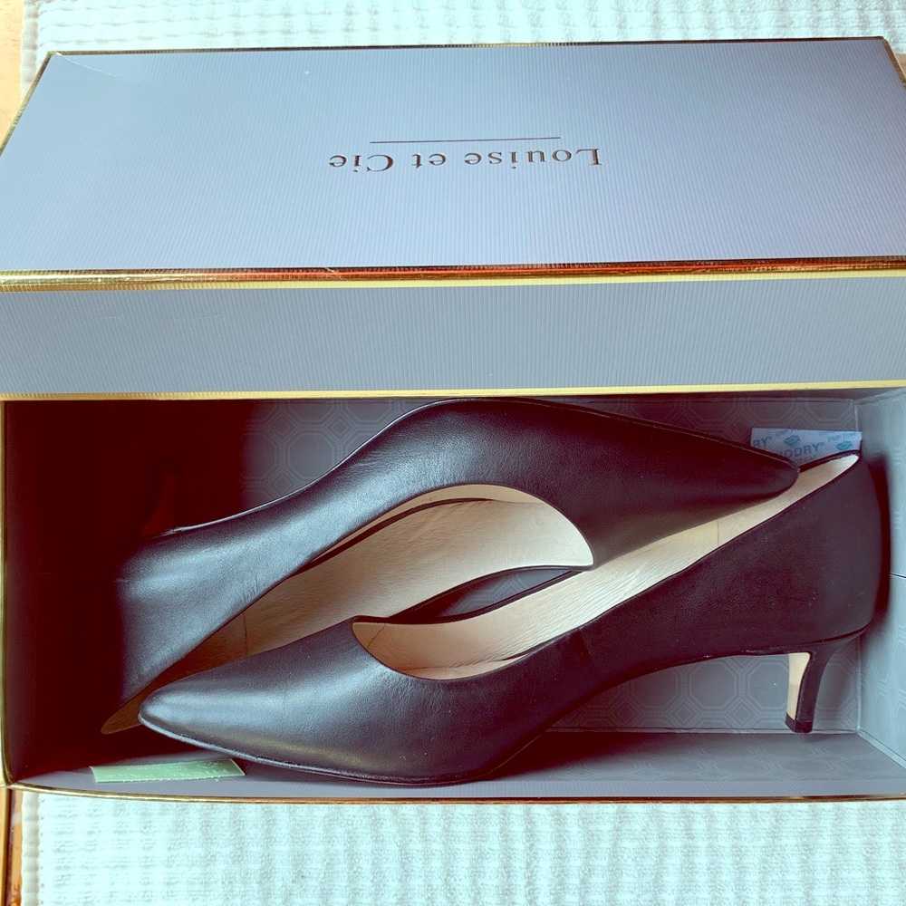 Louise Et Cie classy leather kitten-heel pump